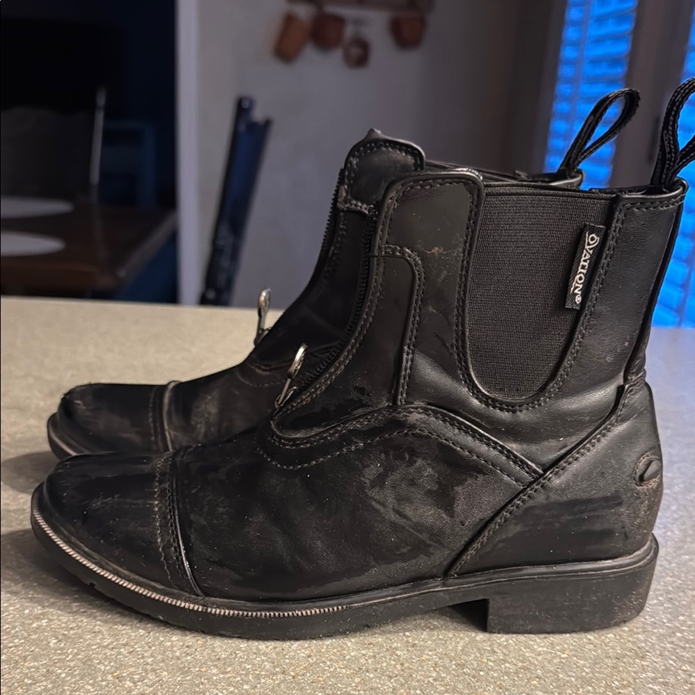 Ovation Black Leather energy riding boots